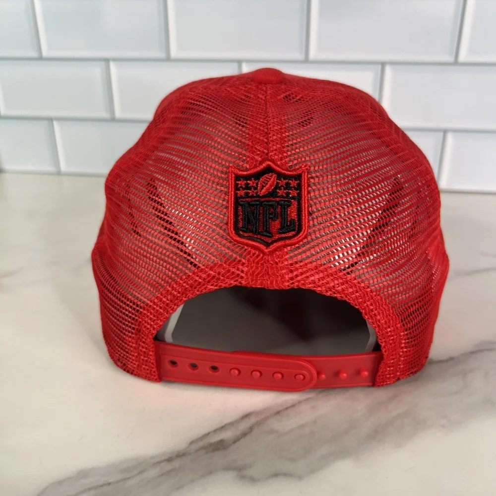 Kansas City Chiefs Hat Cap Snap Back Red 9Seventy Trucker Mesh New Era‎ Mens
